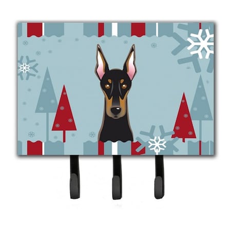 Jensendistributionservices Winter Holiday Doberman Leash & Key Holder MI1719829